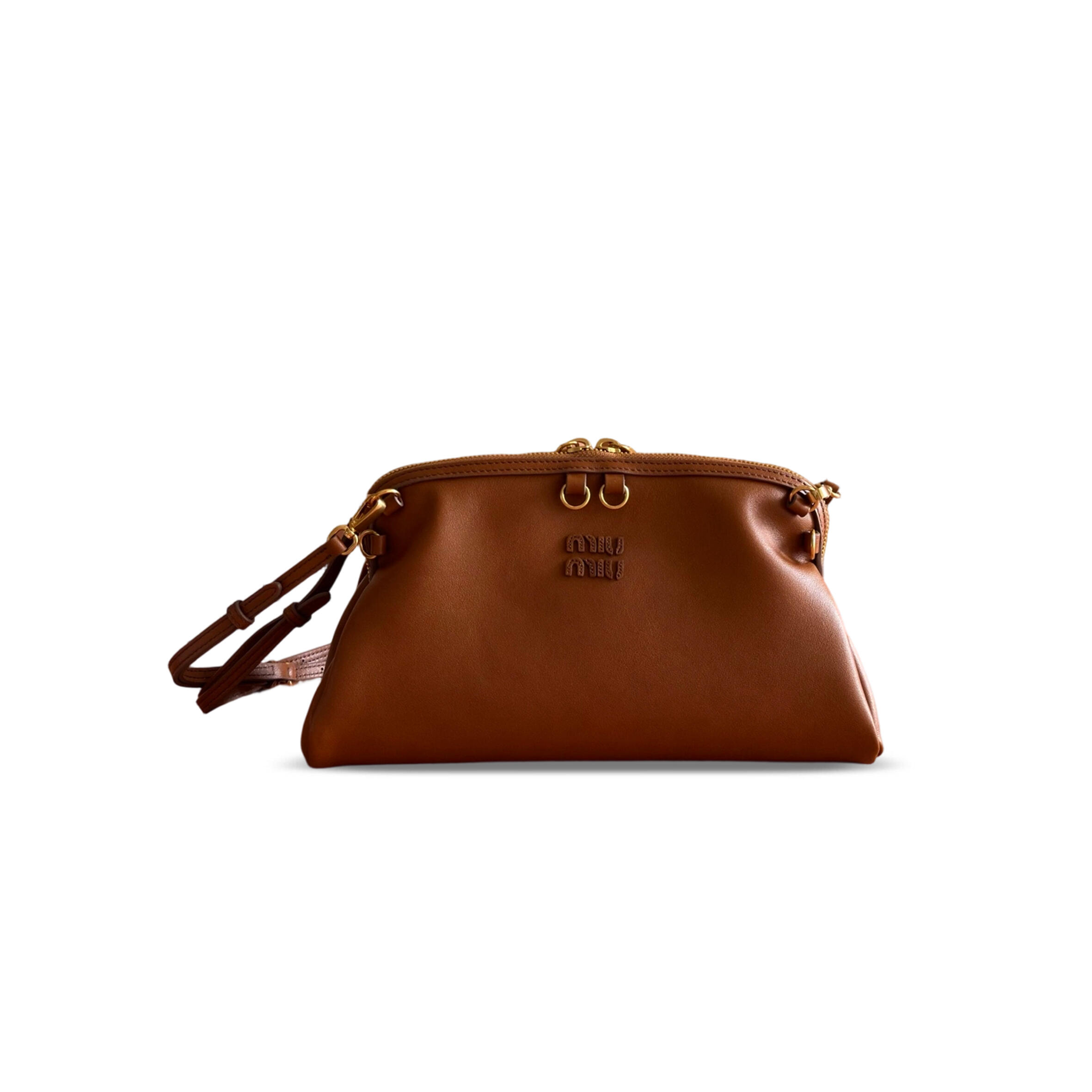 MIU MIU CAPRICE LEATHER CLUTCH 5BF130 (28*16*12cm)